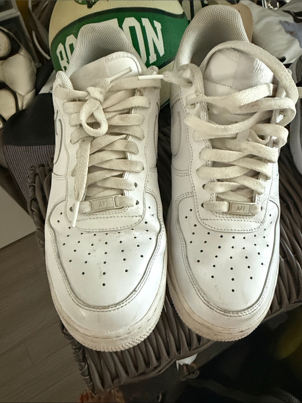 White Athletic Sneakers - nike air force Men’s Casual Trainers